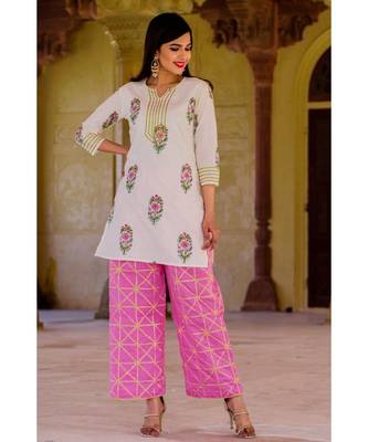 Blush Pink Kurta Set With Pink Dupatta 4