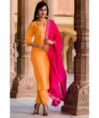 Soft Peach Gotta Patti Kurta Set 2