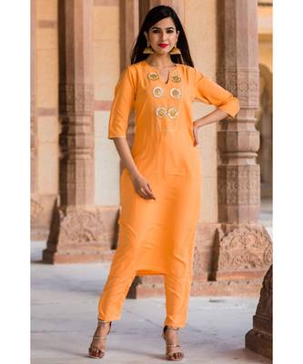 Soft Peach Gotta Patti Kurta Set 4