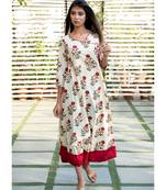 Beige Maroon Big Butta Angrkha