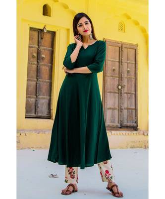 Forest Green Kurta Set 3