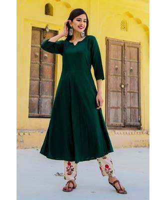 Forest Green Kurta Set 4
