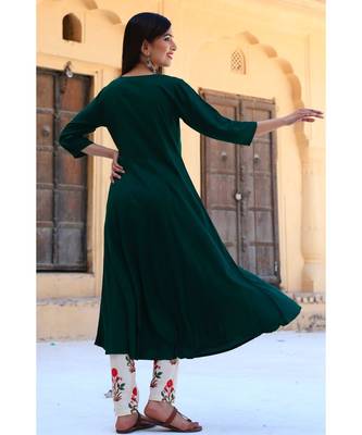 Forest Green Kurta Set 5