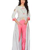 Off white  Embroidery Khadi Cotton kurtas-and-kurtis