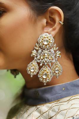 Sonam Victorian Polki Chandbaali 2