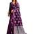 Magenta Color Banarasi Silk blend  Silver Zari work Saree With Blouse Peice 
