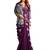 Magenta Color Banarasi Silk blend  Silver Zari work Saree With Blouse Peice 