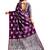 Magenta Color Banarasi Silk blend  Silver Zari work Saree With Blouse Peice 
