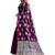 Magenta Color Banarasi Silk blend  Silver Zari work Saree With Blouse Peice 