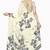 Off white printed georgette saree with blouse