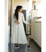 off- white midi vegetable print dress