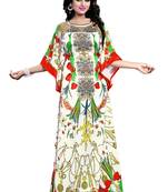 Justkartit Digital Printed Multi Color Georgette Kaftan Kurta For Women 