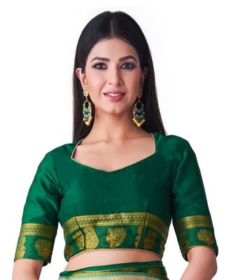 Beige woven Crepe saree with blouse 4