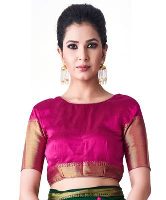 Green Embroidered Tussar Silk Saree With Blouse 4