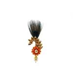 Gold Plated Peacock Feather Brooch For Men