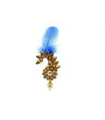 Gold Plated Feather Brooch For Men
