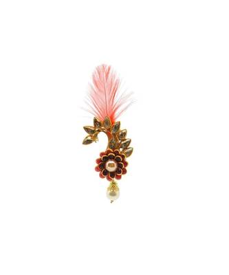 Gold Plated Feather Brooch For Men 1