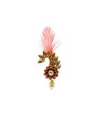 Gold Plated Feather Brooch For Men