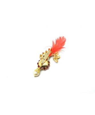 Gold Plated Feather Brooch For Men 2
