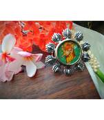 Lotus Framed Finger Ring With Ganpati Photoframe