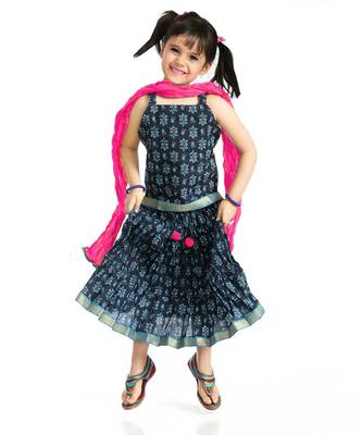 Sanganeri Print Cotton Lehenga Choli 1