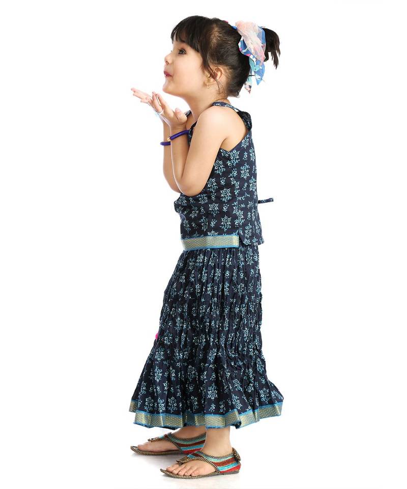 Sanganeri Print Cotton Lehenga Choli