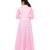 Pink printed cotton ethnic kurtis