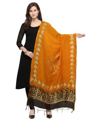 Multicolor Cotton Silk Printed Womens Dupatta 1