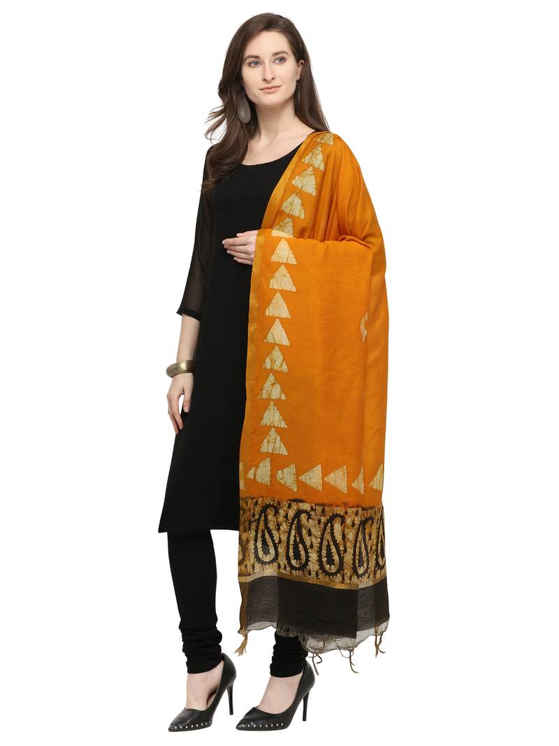 Multicolor Cotton Silk Printed Womens Dupatta