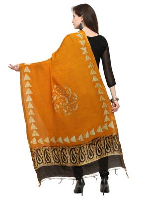 Multicolor Cotton Silk Printed Womens Dupatta 3