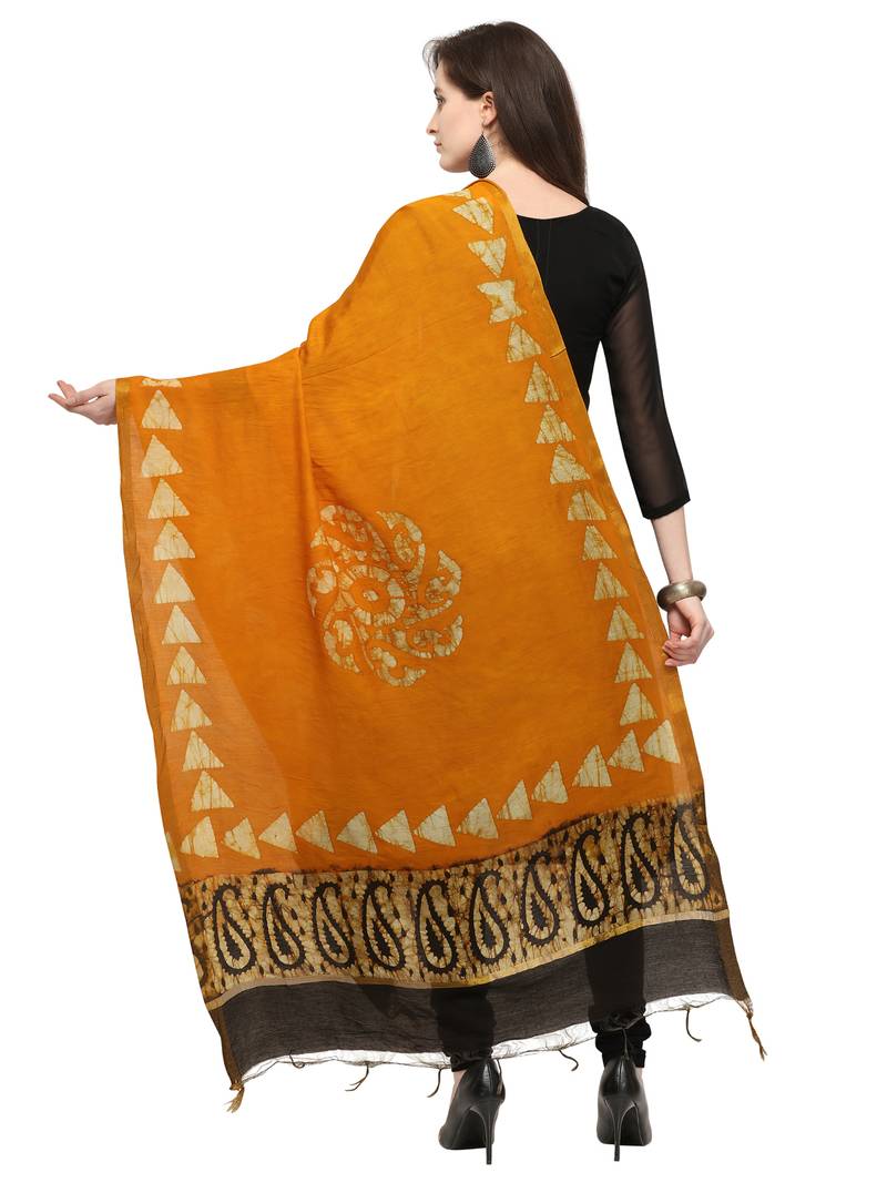 Multicolor Cotton Silk Printed Womens Dupatta