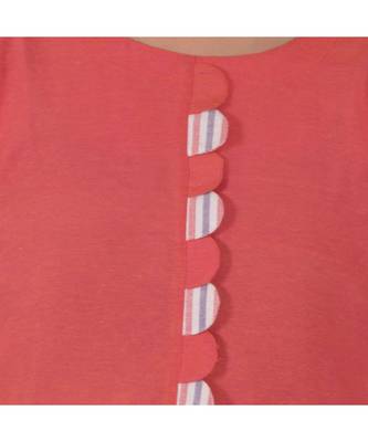 Tomato Red Kurta In Khadi Cotton 4