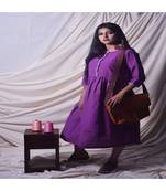 Purple Kurta In Khadi Cotton