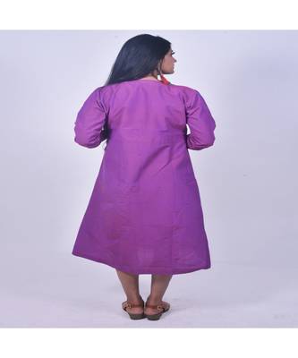 Purple Kurta In Khadi Cotton 3