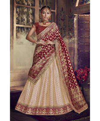 Peach Virasat Wedding Designer Lehenga 1