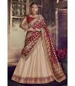Peach Virasat Wedding Designer Lehenga