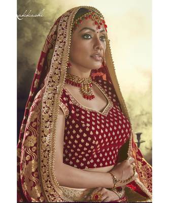 Peach Virasat Wedding Designer Lehenga 2