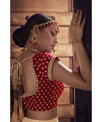 Peach Virasat Wedding Designer Lehenga 4