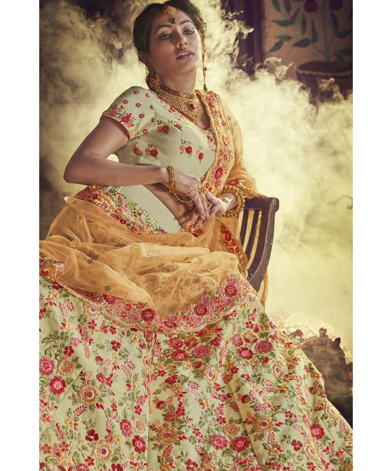 Green Virasat Wedding Designer Lehenga