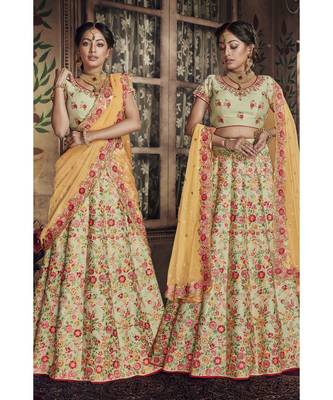 Green Virasat Wedding Designer Lehenga 1