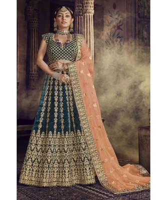 Green Virasat Wedding Designer Lehenga 1