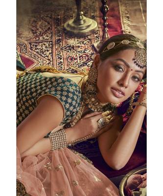 Green Virasat Wedding Designer Lehenga 3