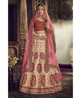 Beige Virasat Wedding Designer Lehenga 1