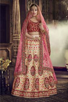 Beige Virasat Wedding Designer Lehenga