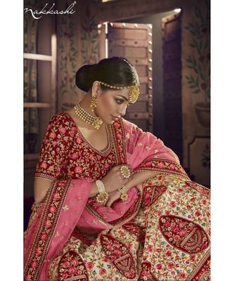 Beige Virasat Wedding Designer Lehenga 4