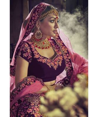 Purple Virasat Wedding Designer Lehenga 2