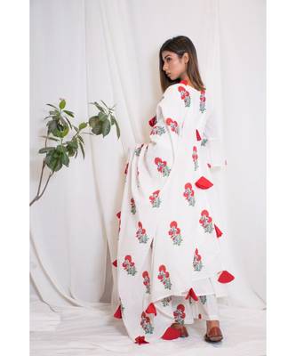 off white embroidered cotton stitched kurta sets 2