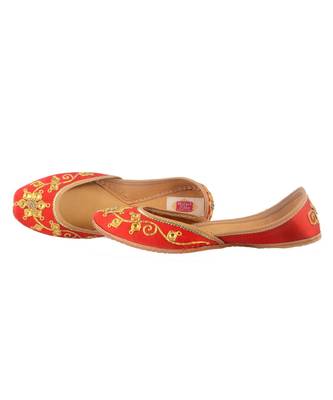 Red danka jutti flats mojaris 2