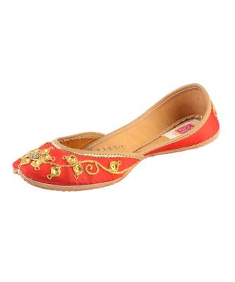 Red danka jutti flats mojaris 4