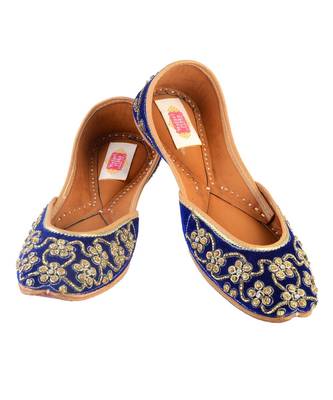royale blue flats mojaris 1